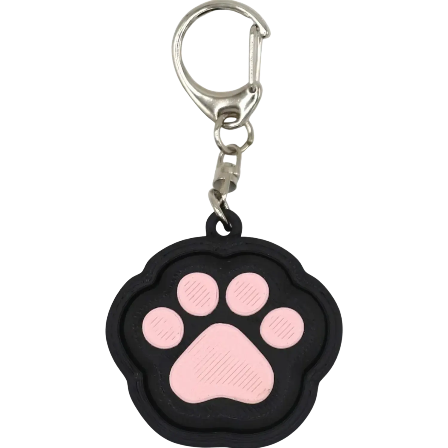 Black Paw Print Clicker: keychain accessory, stress relief, cute must have