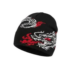 Dragon Hand-Crafted Luxury Beanie - Streetwear Edge & Fierce Elegance - Iconic Design - Premium Handmade Beanie for Bold Style