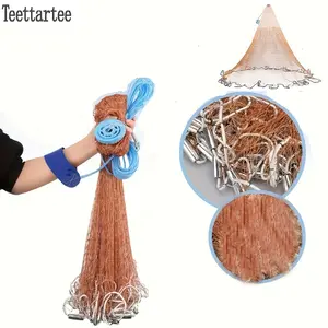 Tire Line Hand Cast Net American Style Hand Throw Net River Hand Cast Net Sea Throwing Net, Fishing Gear, Durable Design, Enhanced Durability, Fishing Equipment