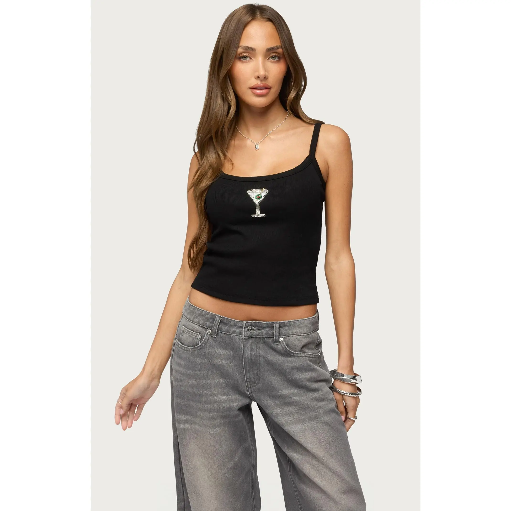 Edikted Women's Martini Babe Ribbed Tank Top