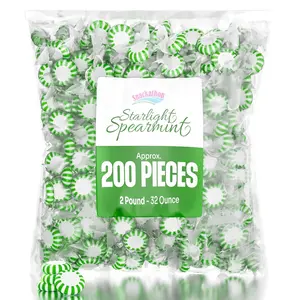 Snackathon Starlight Spearmint Candy – Individually Wrapped, 2 lb