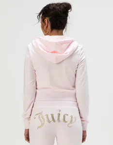 JUICY COUTURE Front Bling Zip-Up Womens Hoodie