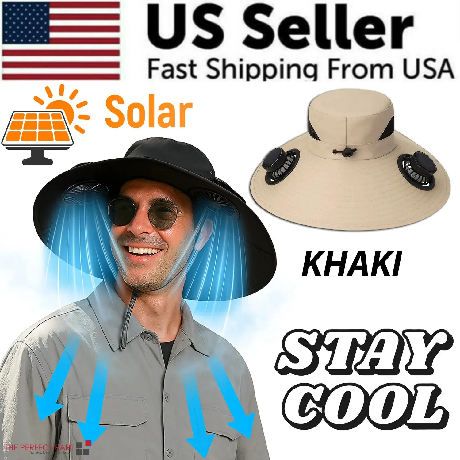Khaki + Dual Fans