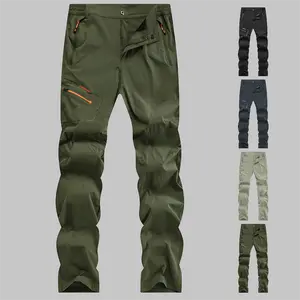 3 Pack Men's Tactical Cargo Pants, 90% Nylon 10% Spandex Stretch Waterproof Quick Dry Hiking Pants with Multi Zipper Pockets, Lightweight Breathable Outdoor Work Pants for Camping Hunting Travel Daily Wear