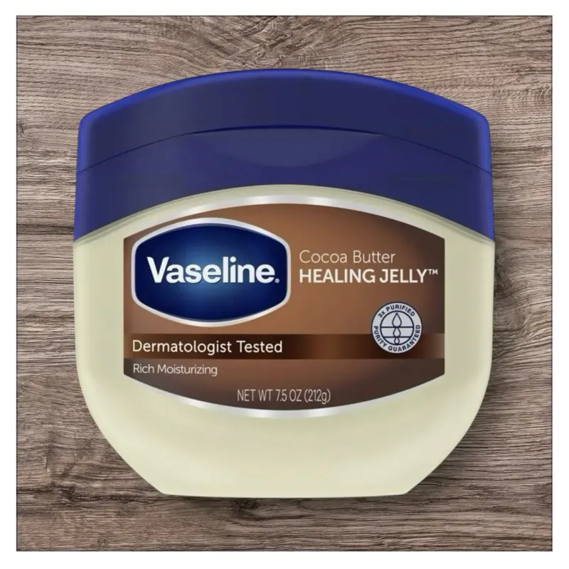 Vaseline Healing Jelly with Cocoa Butter, Hypoallergenic Body Balm for Dry and Dull Skin Repair, Body Care Products, 13 oz, Moisturizers, Sensitive Skin, Blend, Barrier Repair, Light Cocoa, Hydrates, Hydration