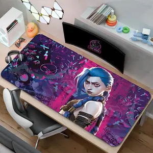 Jinx Graffiti Desk Mat  Arcane Mouse Pad  Gamer Room Gift for Desk Mat