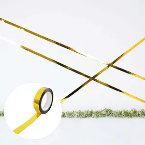 Gold Metallic Film DIY Shelf Craft Tape, Mylar Film Tape with Acrylic Adhesive 100 Yds 1"