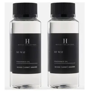 Hotel Collection - My Way Essential Oil Scent - Luxury Hotel Inspired Aromatherapy Scent Diffuser Oil - Lush Sandalwood, Warm Virginia Cedar, and Beautiful Iris - for Essential Oil Diffusers - 120mL Fragrance Freshener Scented Bottle Perfume Floral Gift W