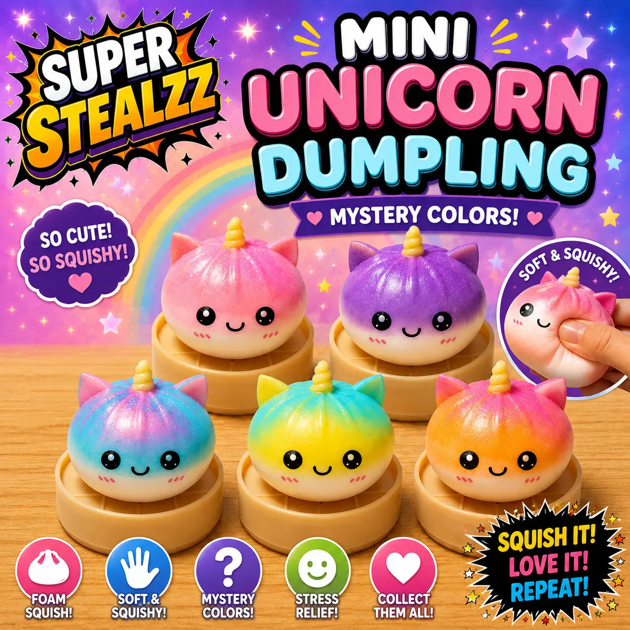 Super Steals-Mini Unicorn Dumpling