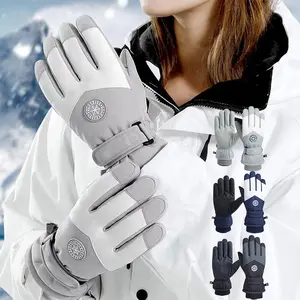 1pair winter warm thickened cycling and skiing gloves. These are outdoor cross-country cycling, camping, and winter cold-proof gloves with Grip and Warmth, suitable for both men and women with a fashionable design.
