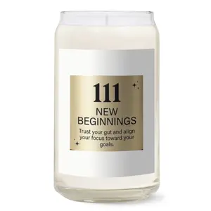 13.75oz Clear Jar Candle | 3"x3.75" White Label