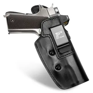 Premium Leather IWB 1911 Holster – Concealed Carry Fit for 5", 4.25", and 4" 1911 (Rail or No Rail), Works with Top Brands: Colt, Kimber, Springfield, Ruger, Tisas, Rock Island & More,Right Hand
