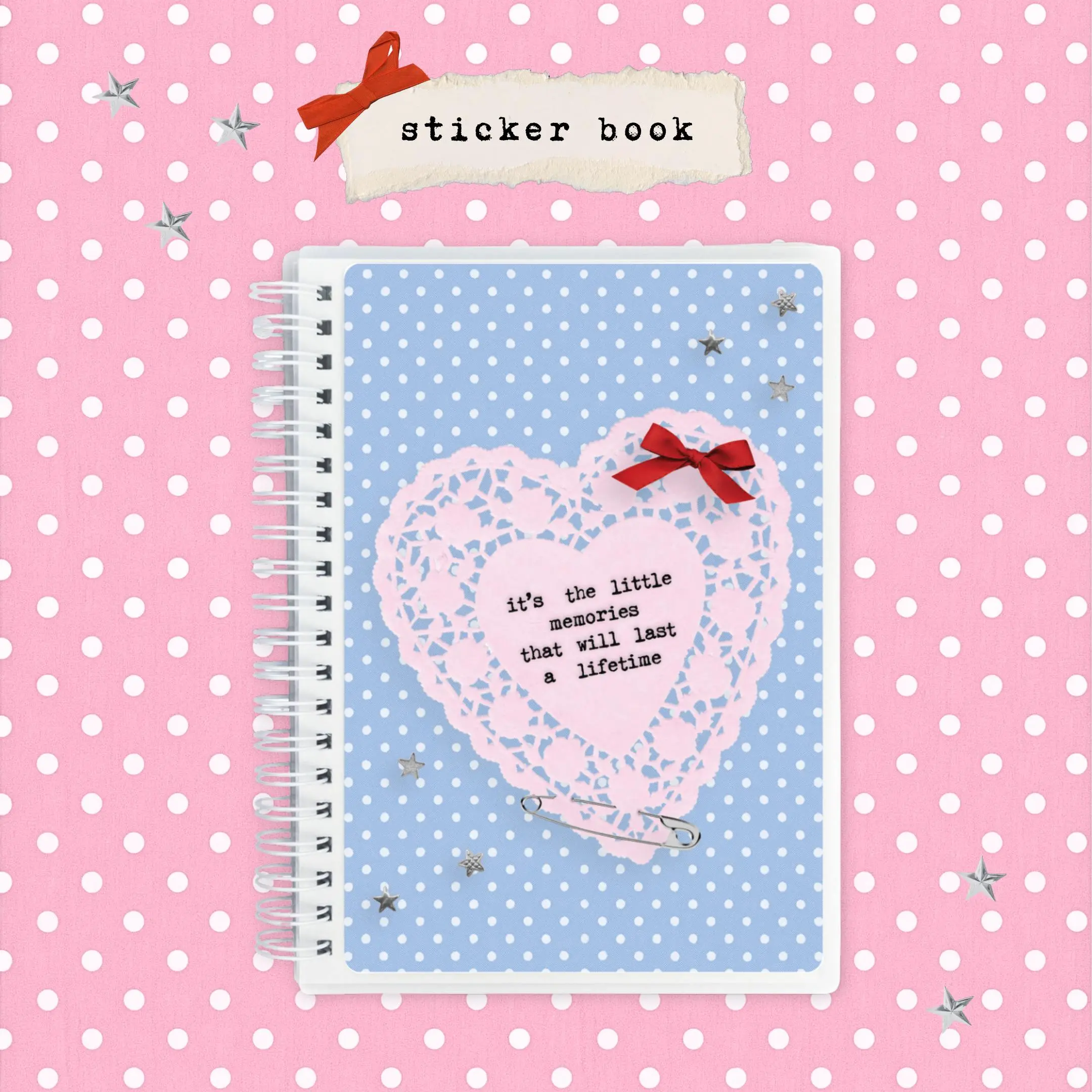 Sticker Book • Little Memories • Reusable Sticker Book, Sticker Storage Paper, Sticker Collection Album
