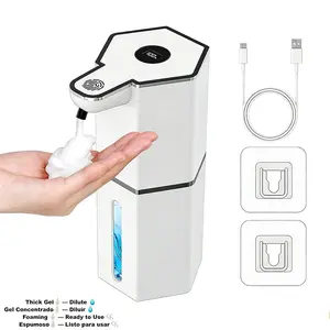 Automatic Soap Dispenser Touchless Foaming Soap Dispenser, USB Rechargeable 12oz Soap Dispenser, 4 Adjustable Levels Waterproof Soap Dispenser, Kitchen Gadgets Home Essentials Hand Wall Bathroom Restroom Soap Dispenser