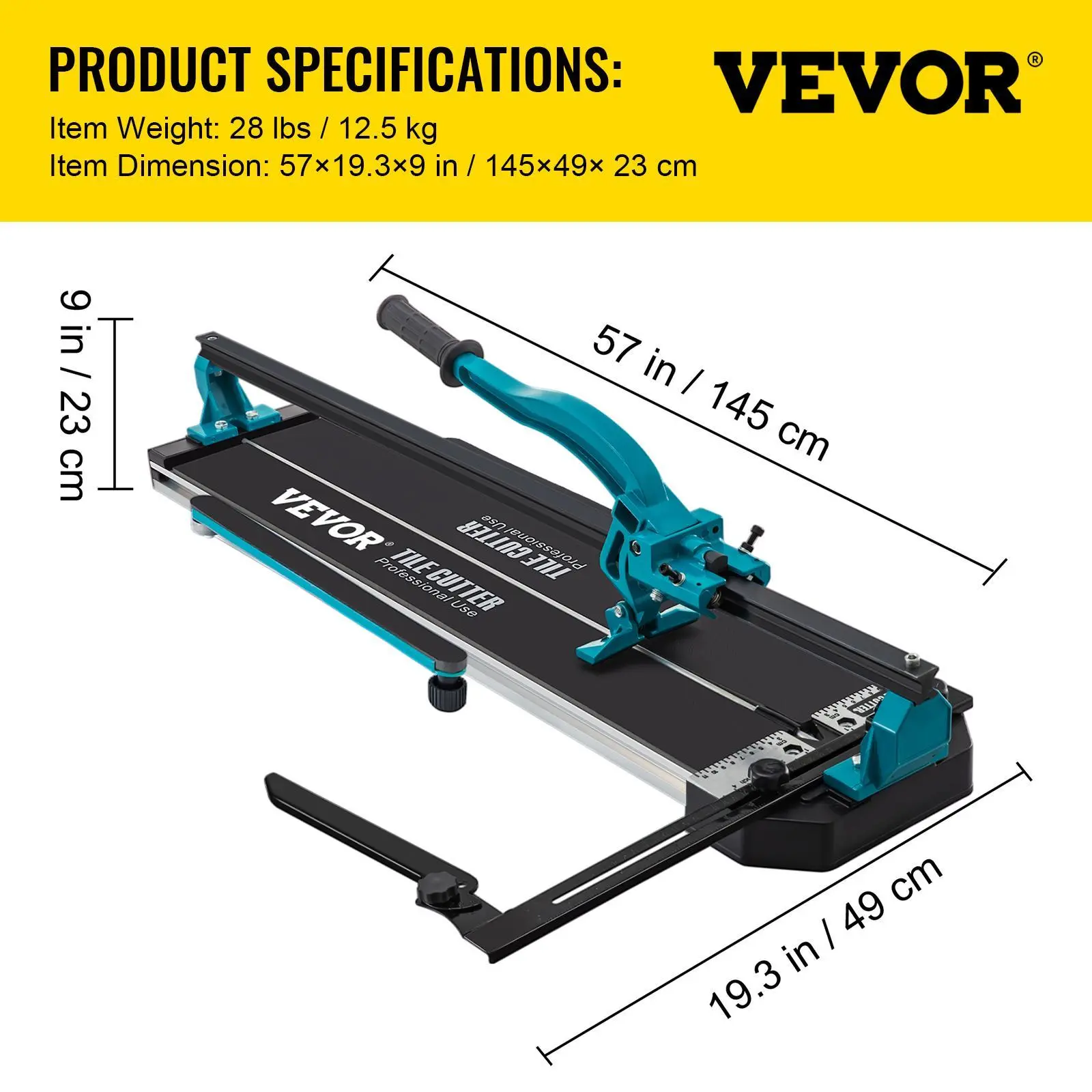 48 inch / 1.2 m - Single Rail