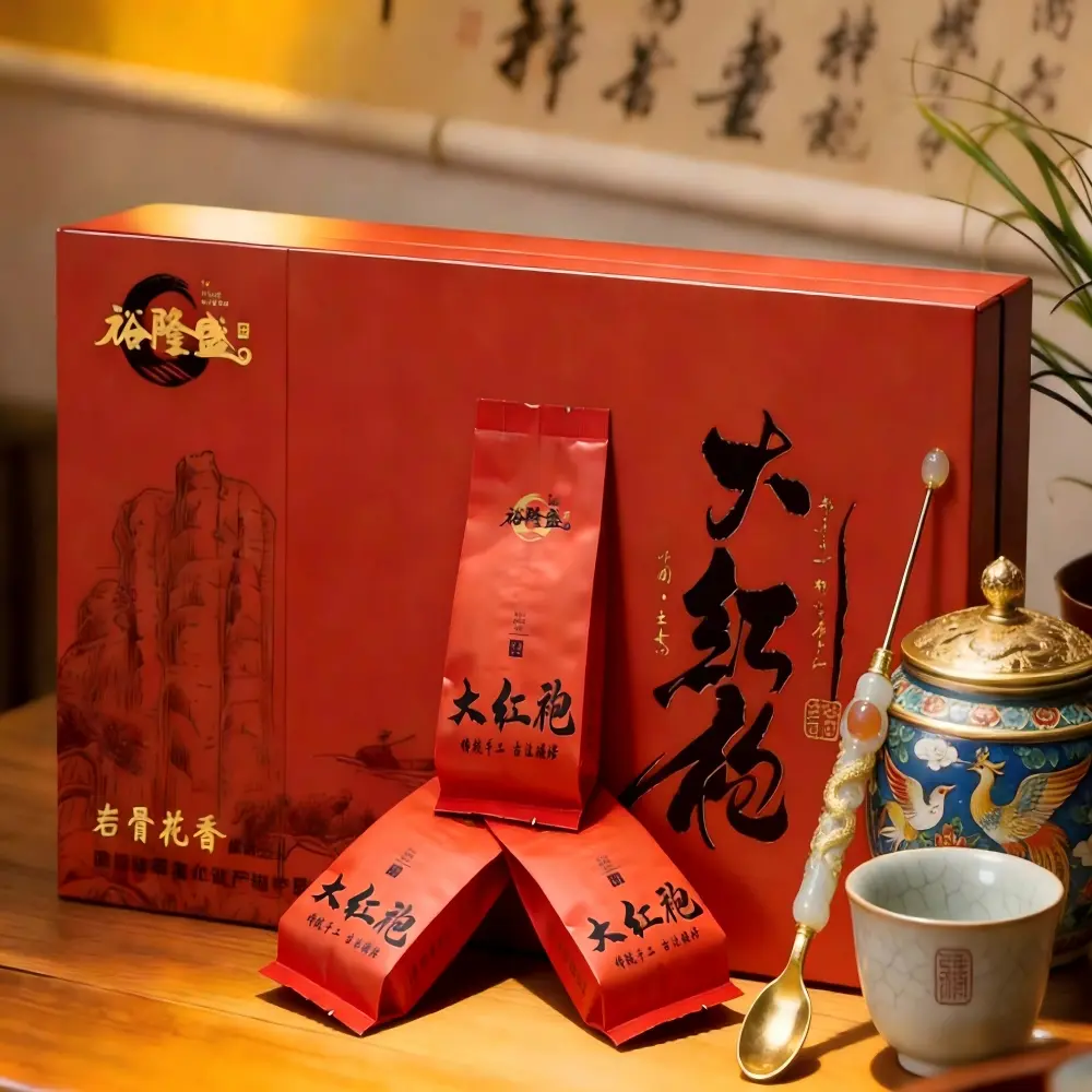 Dahongpao Tea Gift Set Collector's Grade 8.47oz, 30pcs Individual Tea Bags Complete with Gift Box & Gift Bag Ideal for High-end Tea Ceremony Suitable as Milk Tea Ingredient Perfect for Home Brewing & Daily Enjoyment