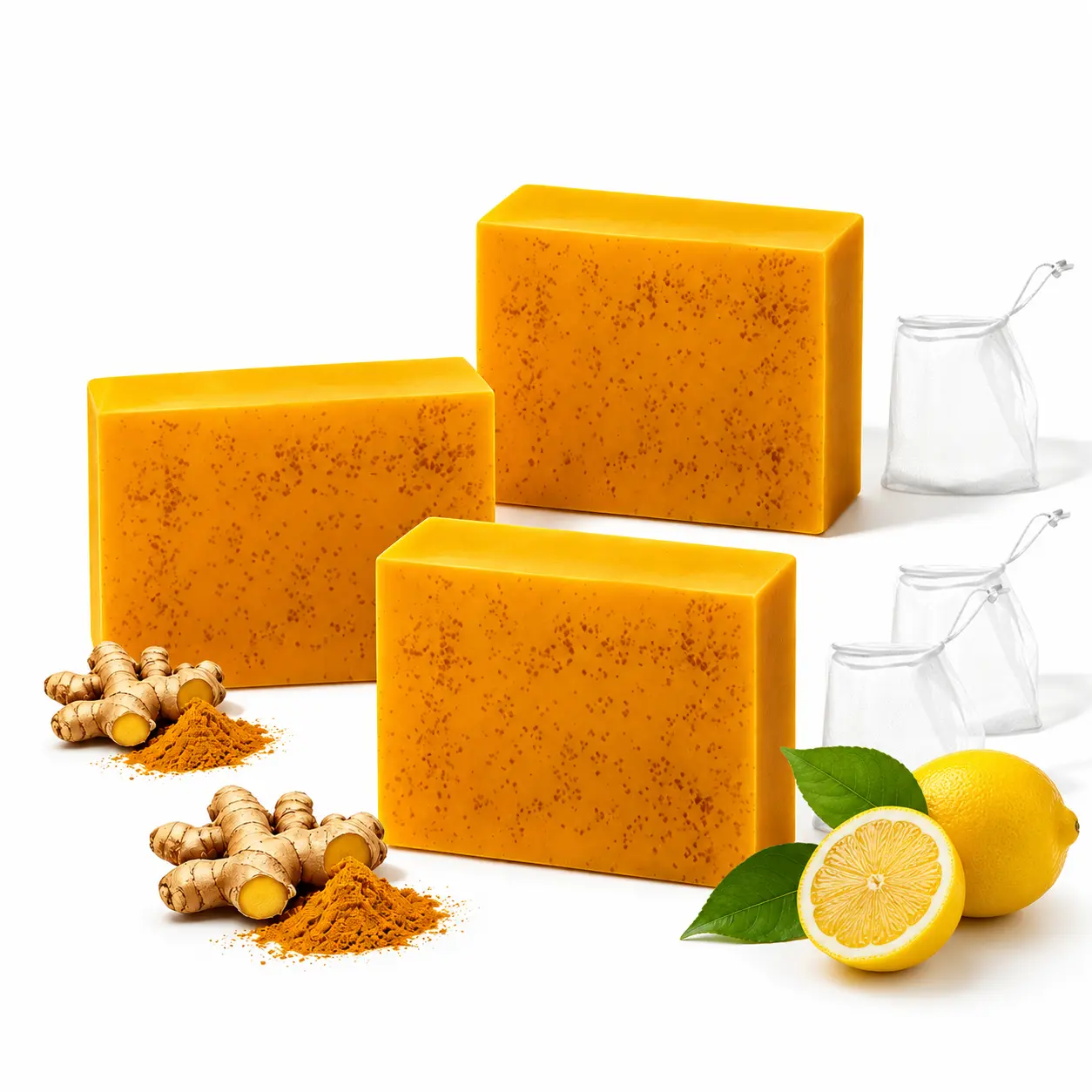 Turmeric & KojicAcid Brightening Soap, Dark Spot Remover and glowing skin soap