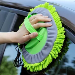 Green Telescopic Handled Car Wash Mop, Snow Removal Brush, Home Care Cleaning Tool