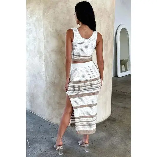 Khaki Skirt Set