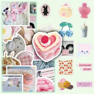 100pcs Japandi Stickers (2 Sets) - Minimalist Beige & Gray Decals for Muji-style Journals, Neutral Aesthetic DIY Supplies, Salt Aesthetic Home Decor (Dried Flowers/Ceramics/Abstract Doodles)