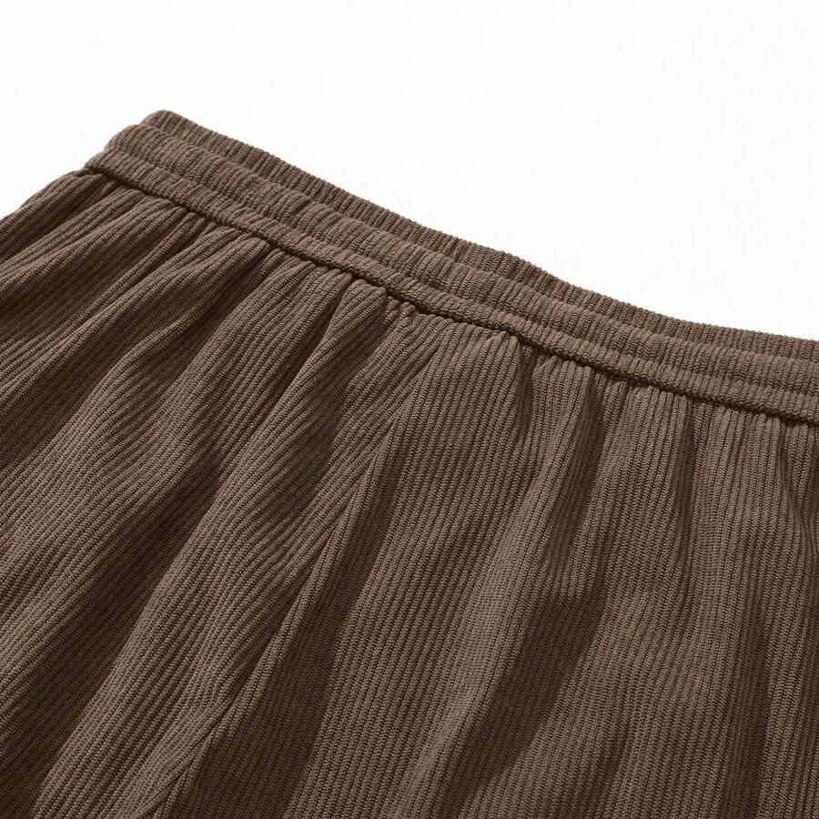 Men’s corduroy casual pants, loose straight fit, versatile for spring, summer, and autumn