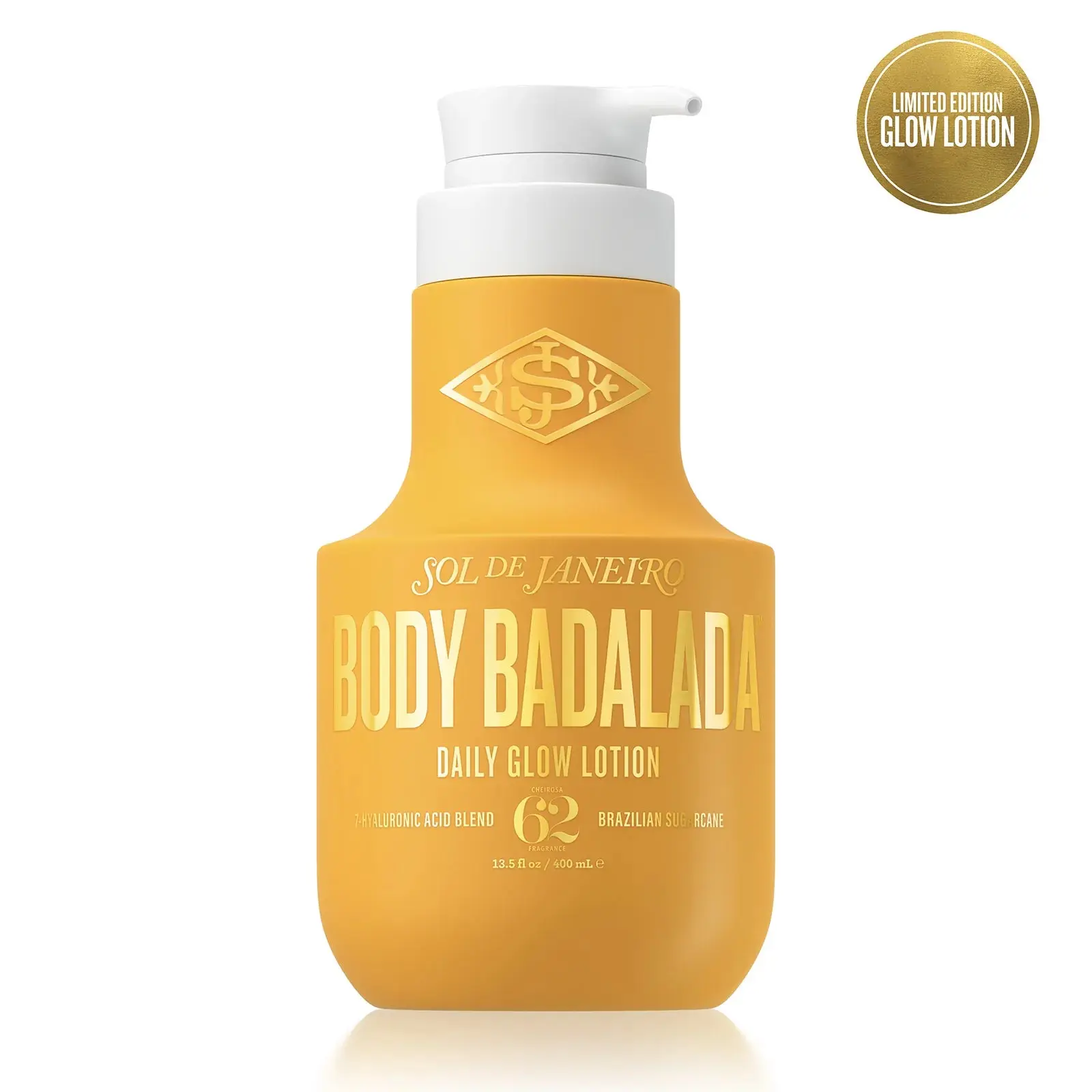 Sol de Janeiro Limited Edition Body Badalada Daily Glow Lotion | Limited Edition Lightweight Body Lotion For 24-Hour Weightless, Shimmering Hydration In The Scent of Pistachio, Salted Caramel, and Vanilla.