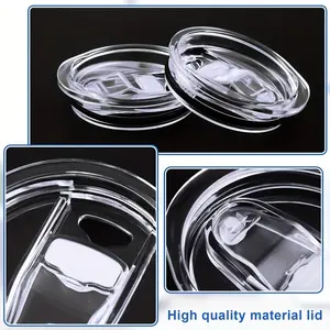 3/6pcs 20 Oz Tumbler Replacement Lids - Plastic, Splash Resistant, Spill Proof - Clear Color - For Skinny Tumblers & Coolers - Perfect Gift For Coffee & Drink Lovers
