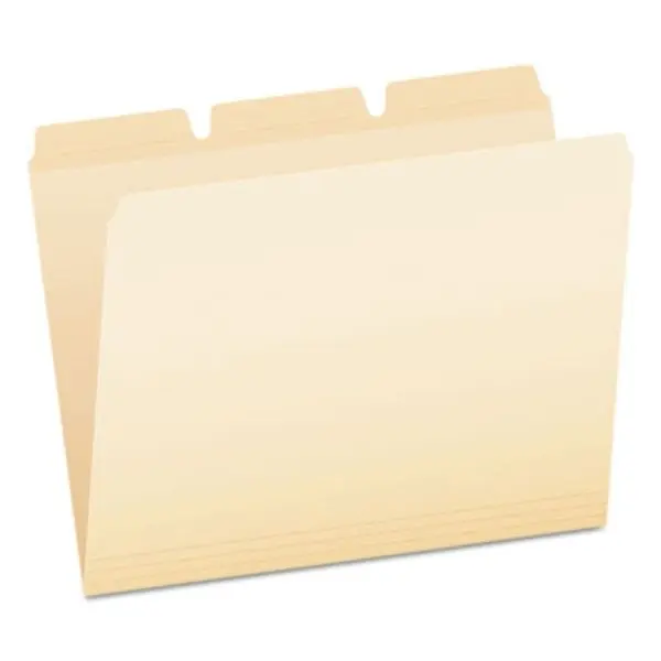 Manila Reinforced File Folders - 1/3 Cut Ready-Tab, Letter Size, 11-pt Stock, Assorted Tabs, Contains Recycled Materials, No Assembly Required, 50 Per Pack