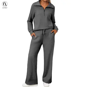 Automet Women 2 Piece Outfits Sweatsuit Oversized Sweatshirt Sweatpants Tracksuit Sweat Lounge Matching Set 2025 Fall Trendy