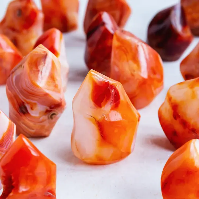 Natural Carnelian Flame Towers, Red Agate Obelisks, Healing Crystal Collection, Gemstone Specimen Natural Crystal Decorations for Home Decor & Gifting