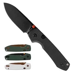 Vosteed Raccoon 2.0 Drop Point Top Liner Lock Knife with 3.25" 14C28N Blade, Micarta Handle, Thumb Stud & Reversible | Stainless Steel Clip – EDC Folding Pocket Knife