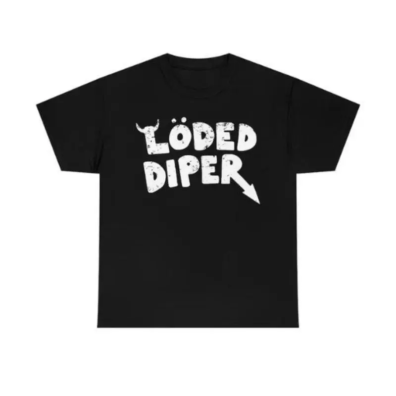 Loded Diaper Unisex Heavy  T-shirt Menswear Top Vintage Distressed  Golf Gift T-Shirt For Men and Women