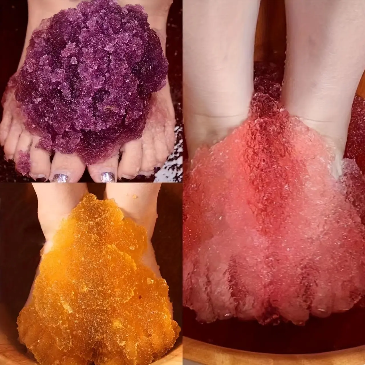 Foot Jelly Bath Spa - Crystal Jelly Spa Pedicure Spa for Tired Dry Cracked Feet Foot Salt Soak for Dead Skin Removal Foot Care for Women & Men US Thanksgiving, Blackfriday Gift