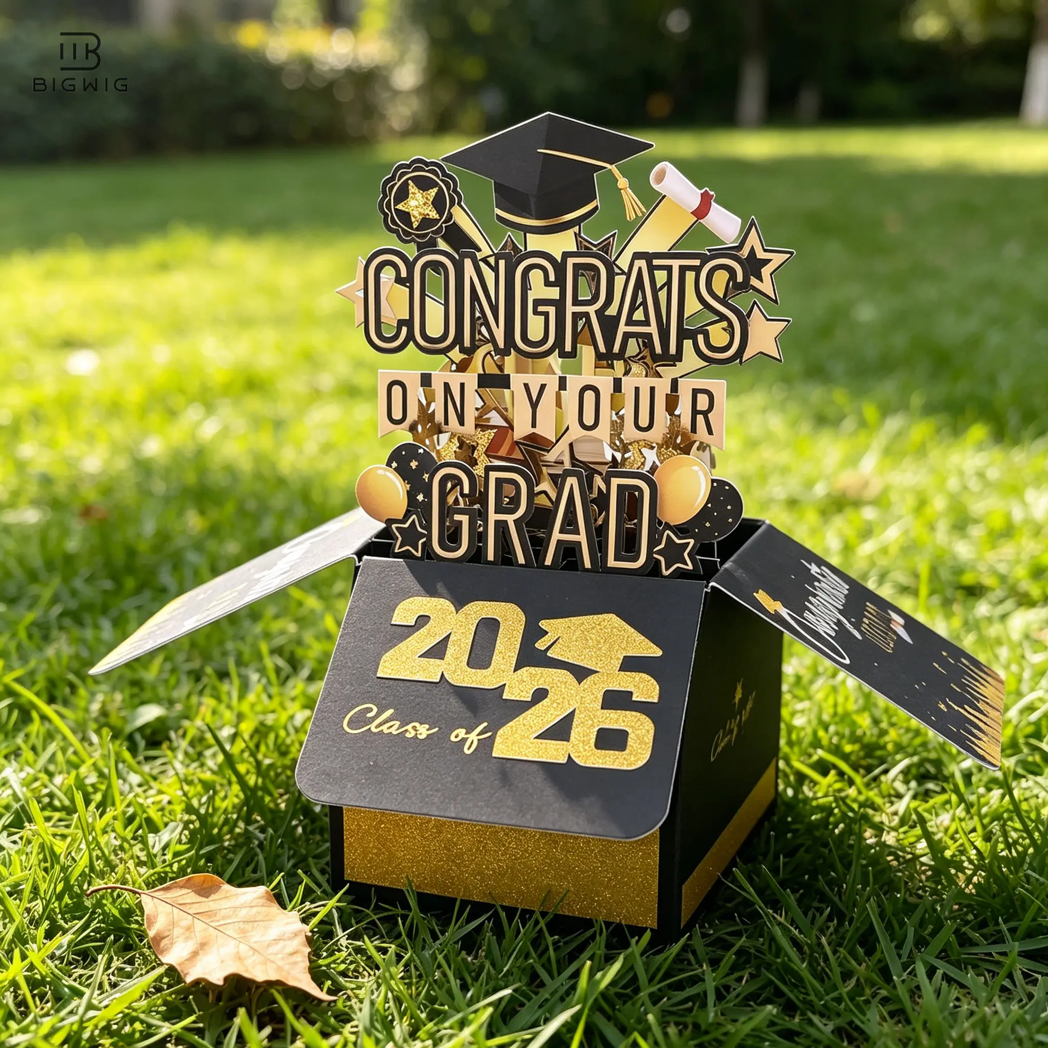 Class of 2026 Graduation Pop Up Card - 3D Graduation Card with Envelope, Congrats Grad Cards Box for High School, College, University Graduate, Money & Gift Card Holder summerwins