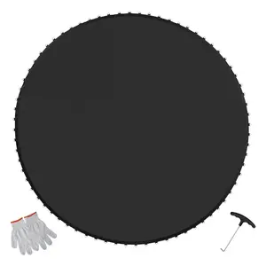 VEVOR Replacement Trampoline Mat,  Jumping Mat Fits 15ft Frame, Universal Jumping Mat for 15ft Round Trampoline, Reinforce UV-Resistant Mat with Spring Tool & Durable V-Rings, Fit 6.5" Spring Length