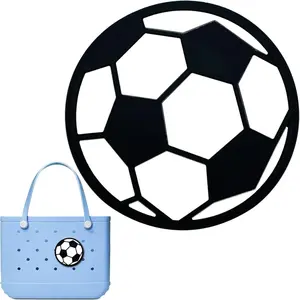 SQ-BR120 Charm for Bogg Bag Accessories,PVC Rubber Decorative Inserts for Bogg Bag Original & All Models, Personalize Your Tote, Sport & Girl Themes, Fits Simply Southern & Other Beach Bag
