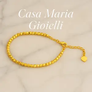 Perline d’Oro Gold Beads Bracelet – 18K Solid Gold AU999 Beaded Bracelet - Fine Jewelry by Casa Maria Gioielli