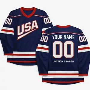 Custom Olympic Print Hockey Jersey, Name & Number Tee, USA Italy Germany Italia Canada Team, Personalization Sport Lovers, Gift For Him
