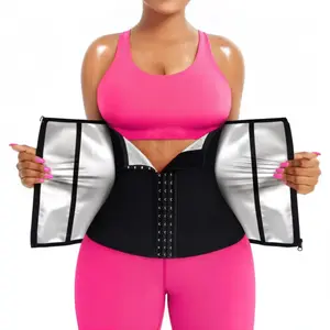 Women's Plain Zipper Waist Trainer, Basic Tummy Control Hook Closure Fajas Colombianas Shaper, Women's Tummy Control Clothing, Shapewear