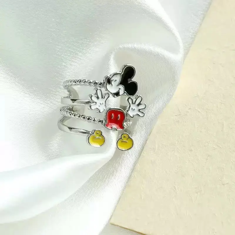 Disney Mickey Open Ring Classic Design, Perfect Jewelry Gift for Fans