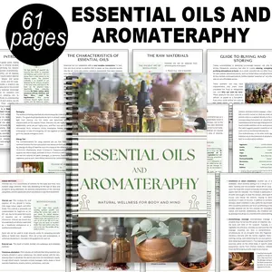 Essential Oil Therapy Reference Guide, 61-Page Aromatherapy Manual, Natural Therapies & Herbal Techniques, Home Wellness Essential Resource, Tutorial