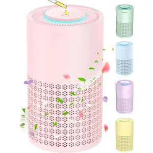 Air Purifier for Bedroom with HEPA 3-in-1 Filter, Pet Air Purifier for Home  Pee Smell, Covers Upto 990 Ft2, Quiet 360? intake Air Cleaner for ,,Dust, A2001 Pink