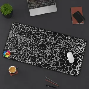 Kawaii Cartoon Sunflower Extra Large Desk Mat Keyboard Mouse Pad | E-Sports Mat | Desk Decor for Gamers