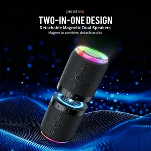 2 in 1 Magnetic Splittable Bluetooth Speaker, Dual SurroundStereo Sound Split System, Portable Wireless BluetoothSpeaker with TF Card Slot, for Home, Outdoor, Travel (Black)Brand: VFRCD