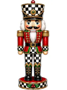 Traditional Nutcracker Sign, MF-W-0023, 14" Sign For Wreath, Wood Wreath Sign