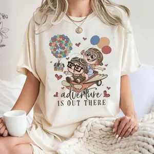 2026 Trendy Up Balloon Carl & Ellie Graphic T-Shirt |   Adventure Cartoon Print Tee |   Casual Crew Neck Short Sleeve |   Ultra Soft Breathable |   24H Fast Shipping & Same Day Dispatch |   Hot Summer Fashion Must-Have for Men Women Teens