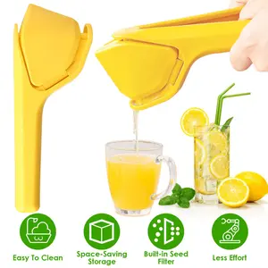 Manual Lemon Squeezer Fold Flat Design Effortless Hand Lemon Juicer Squeezer Manual Citrus Juicer with Sideways Pivot Increase Leverage Reduce Effort,summervibes