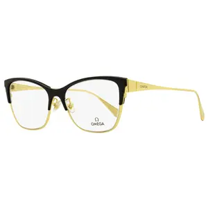 Omega OM5001H Butterfly Eyeglasses 001 Black/Gold 54mm