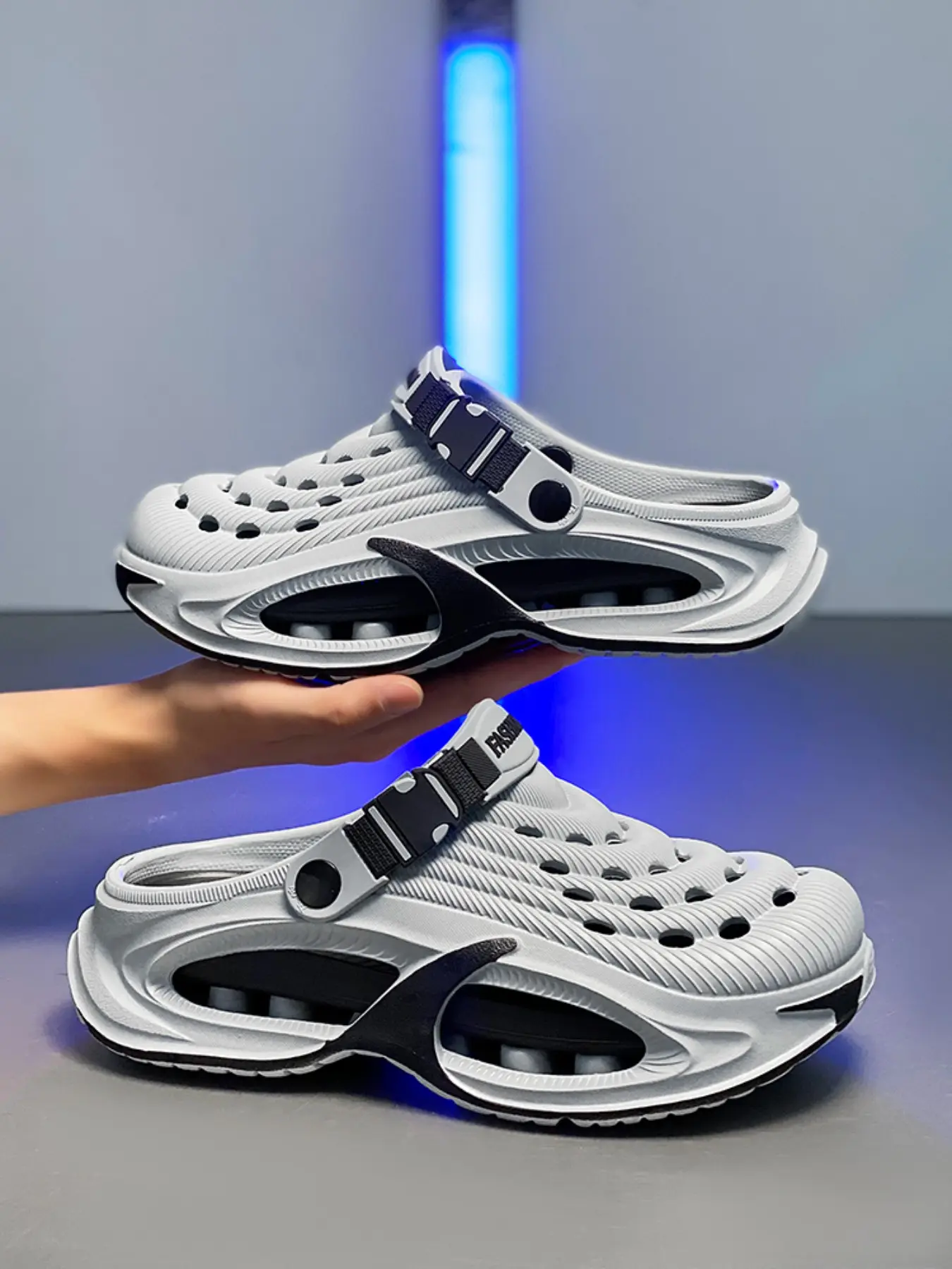 Unisex Open-Toe Sandals, Thick Sole Height-Boosting Design, Ideal for Home & Outdoor Use, Non-Slip Beach Shoes, Two-In-One Comfortable Footwear, Summer Slippers, Beach Slippers
