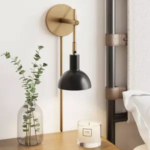 Tamlin Wall Light Fixture Vintage Brass/Matte Black - Nathan James
